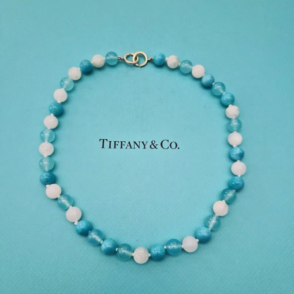 Tiffany & Co. Paloma Picasso Amazonite Moonstone Chalcedony Bracelet Necklace